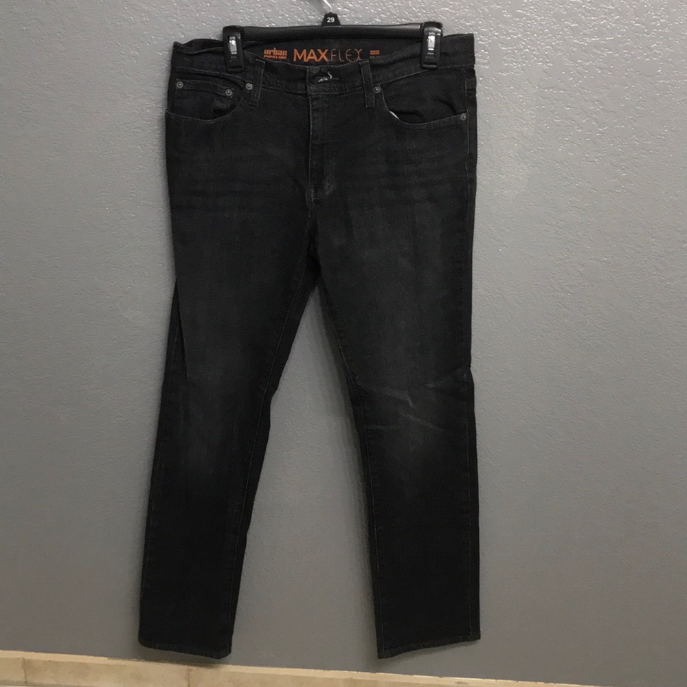 Mens Urban Pipeline Black Jeans Size 32x32